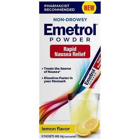 Emetrol Non-Drowsy Rapid Nausea Relief Powder Mix Lemon