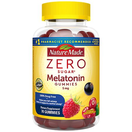 Nature Made Zero Sugar Melatonin Gummies 5mg Sleep Support