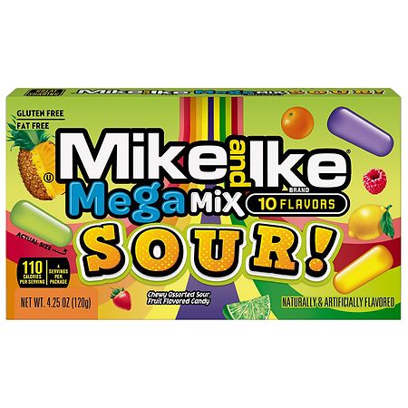 Mike and Ike Mega Mix Chewy Candy Sour