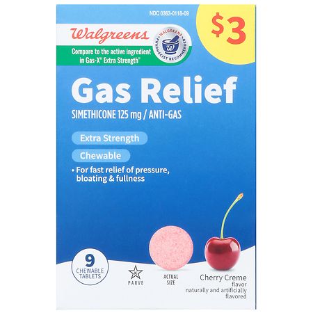 Walgreens Extra Strength Gas Relief Chewable Tablets