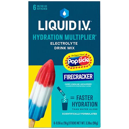 Liquid I.V. Hydration Multiplier Electrolyte Drink Mix Popsicle Firecracker