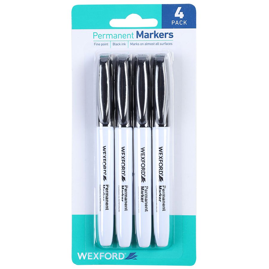 Wexford Fine Point Permanent Markers Black Walgreens