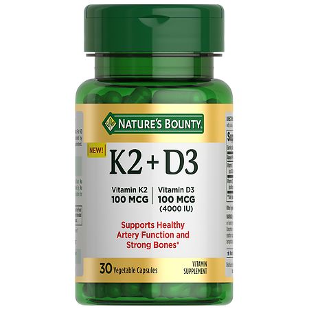 Nature's Bounty Vitamin K2 + D3 Supplement