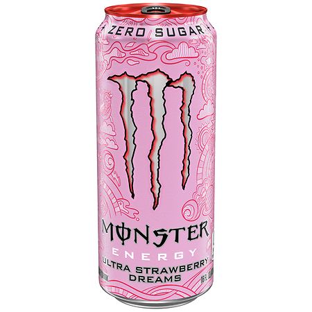 Monster Energy Zero-Sugar Energy Drink Ultra Strawberry Dreams
