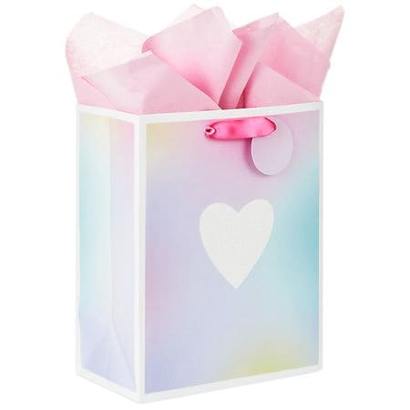 Hallmark Valentine's Day Gift Bag With Tissue Paper (Iridescent Heart)