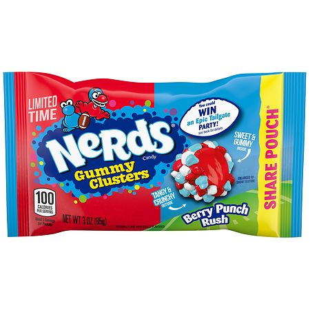 Nerds Gummy Clusters Candy Share Pouch Berry Punch Rush