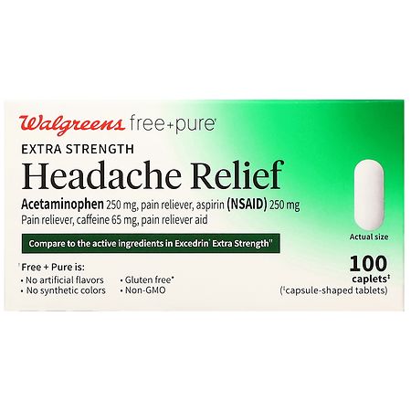 Walgreens Free & Pure Headache Relief Caplets
