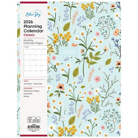 Blue Sky 2026 Planning Calendar Classic