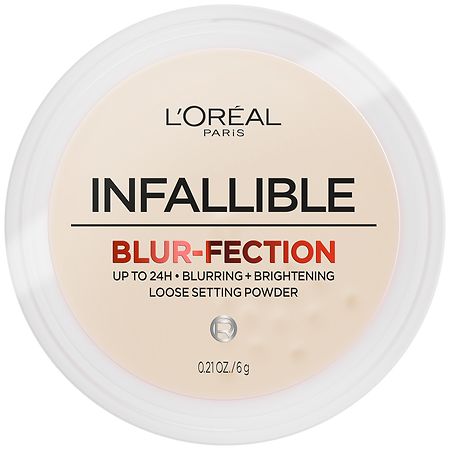 L'Oreal Paris Infallible Blur-Fection, Up To 24H Long-Wear Loose Setting Powder, To Brighten & Blur 20 Light Translucent