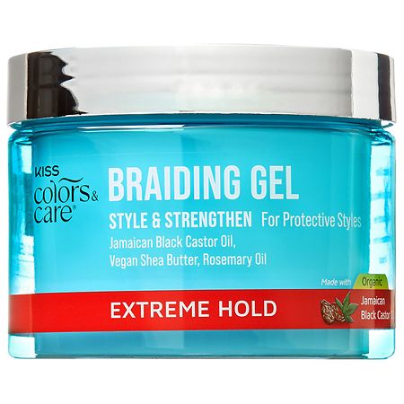 Kiss Colors & Care Braiding Gel, Extreme Hold, Nourishing & Organic