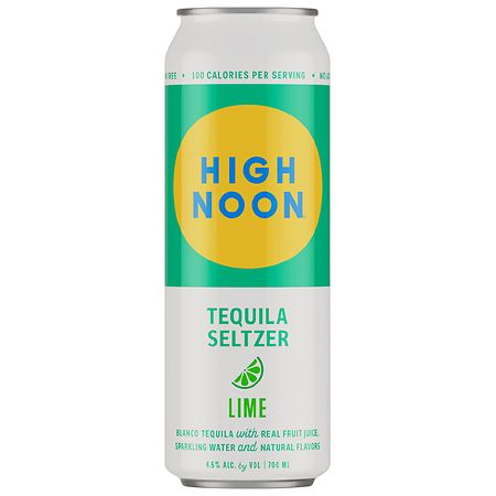 High Noon Tequila Hard Seltzer Can, 4.5% Alc/ Vol Lime