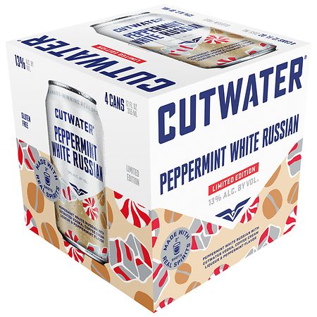 Cutwater Spirits Flavored Vodka Cans Peppermint White Russian