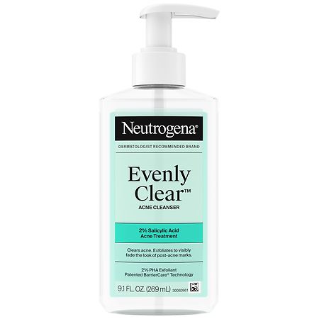 Neutrogena Evenly Clear Acne Cleanser with 2% Salicylic Acid & 2% PHA Exfoliant