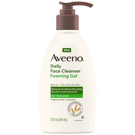Aveeno Daily Foaming Gel Facial Cleanser Fragrance Free