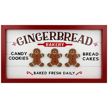 Festive Voice Gingerbread Bakery Sign