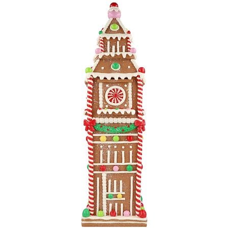 Festive Voice Gingerbread Clock Tower
