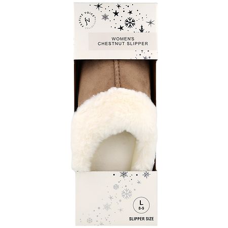Festive Voice Women's Slippers Size L 8-9 Chestnut