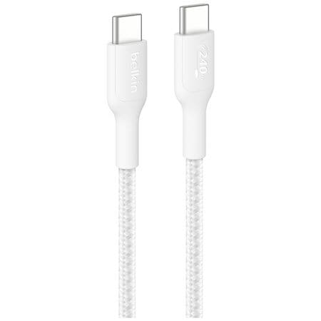 Belkin Braided USB-A to USB-C 3.3ft PCR Cable White