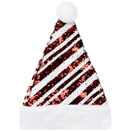 Festive Voice Sequin Santa Hat