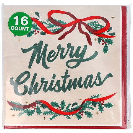 Festive Voice Merry Christmas Lunch Napkins