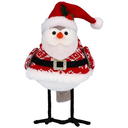 Festive Voice Fabric Bird, Santa