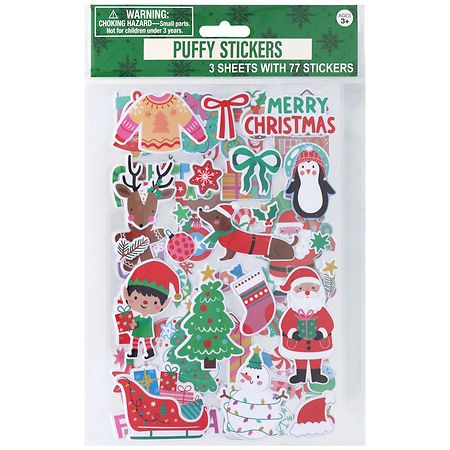 Festive Voice Christmas Puffy Stickers