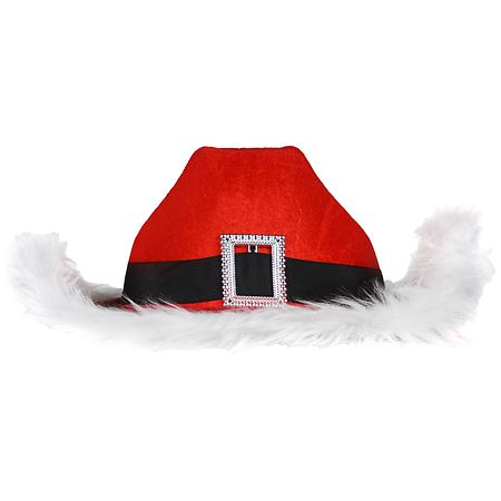 Festive Voice Santa Cowboy Hat