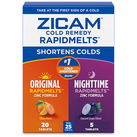 Zicam Cold Remedy RapidMelts + PM Tablets