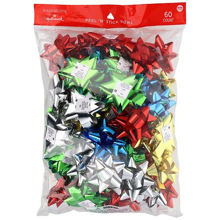 Inspirations from Hallmark Peel 'n' Stick Bows, Metallic Assorted