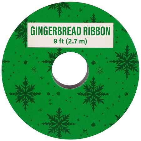 Festive Voice Gingerbread Ribbon 9 ft