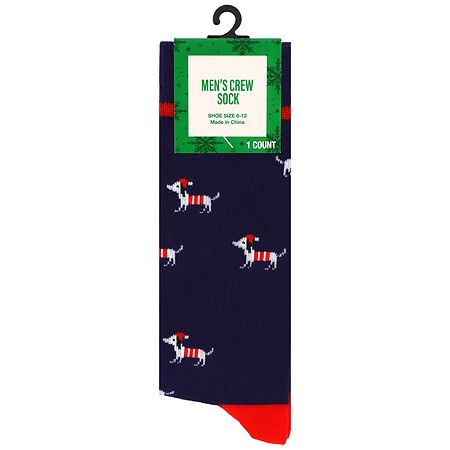 Festive Voice Men's Crew Socks Shoe Size 6-12
