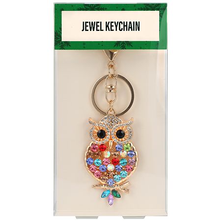 Festive Voice Jewel Keychain, Owl