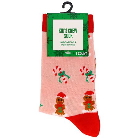 Festive Voice Kid's Crew Socks Shoe Size 9-3.5