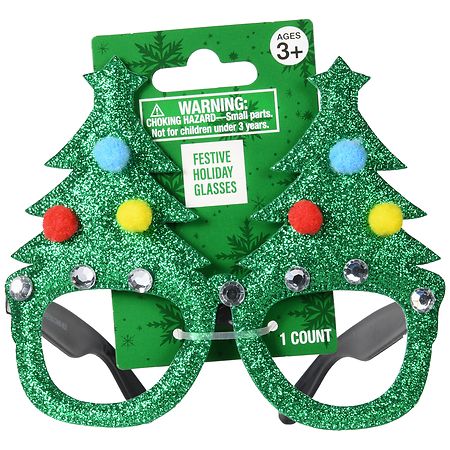 Festive Voice Festive Holiday Glasses Assorted