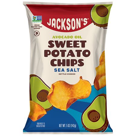 Jackson's Avocado Oil Sweet Potato Chips, Kettle Cooked Sea Salt