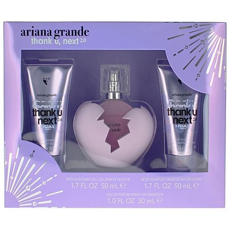 Thank U Next 2.0 by Ariana Grande Eau De Parfum + Shower Gel + Body Souffle Gift Set