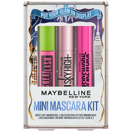 Maybelline New York Limited Edition Holiday Kit - Mini Sky High, Firework, And Great Lash Mascaras