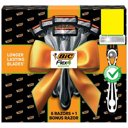 BIC Flex 4 Sensitive Men's Disposable Razors Gift Set