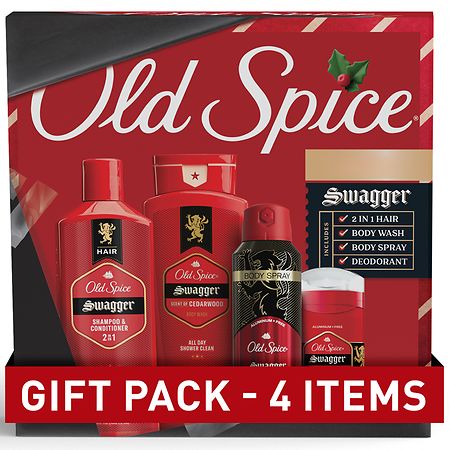 Old Spice Gift Pack for Men, 24/ 7 Holiday Freshness Swagger