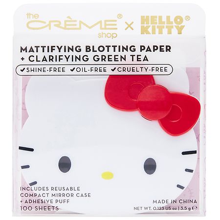 The Creme Shop Hello Kitty Mattifying Blotting Paper + Clarifying Green Tea Sheets