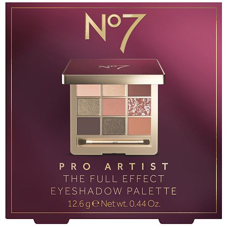 No7 Pro Artist Full Effect 9-Shade Eye Shadow Palette Assorted