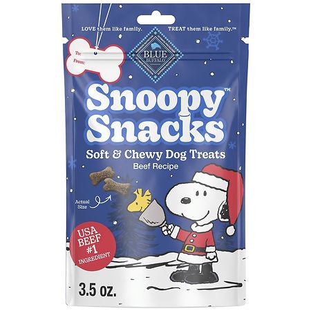Blue Buffalo Snoopy Snacks Soft & Chewy Dog Treats Beef