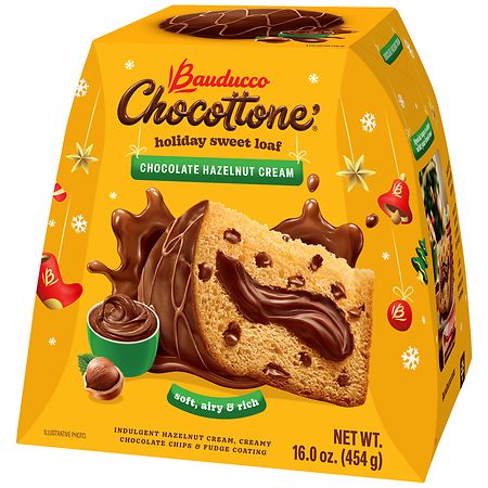 Bauducco Chocottone' Holiday Sweet Loaf Choco-Hazelnut Cream