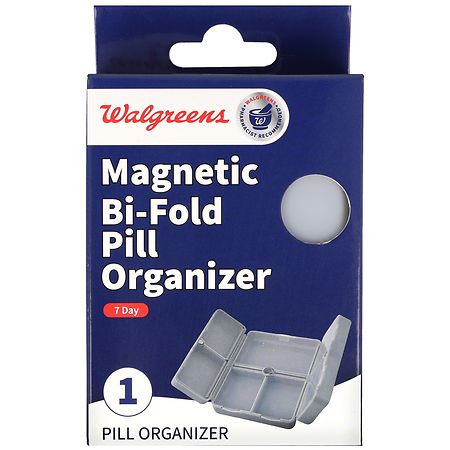 Walgreens Magnetic Bi-Fold Pill Organizer, 7 Day