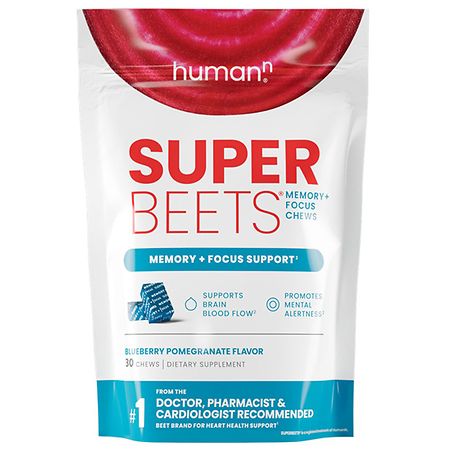 HumanN SuperBeets Memory Focus Chews Blueberry Pomegranate