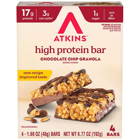 Atkins High Protein Bars Chocolate Chip Granola