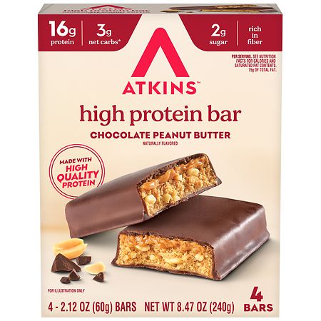 Atkins High Protein Bars Chocolate Peanut Butter