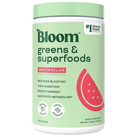 Bloom Greens & Superfoods Powder Dietary Supplement Watermelon