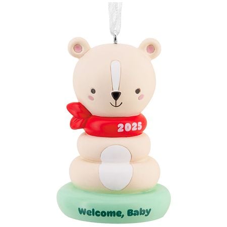 Hallmark Christmas Ornament-Welcome Baby Stacking Rings Toy, H02
