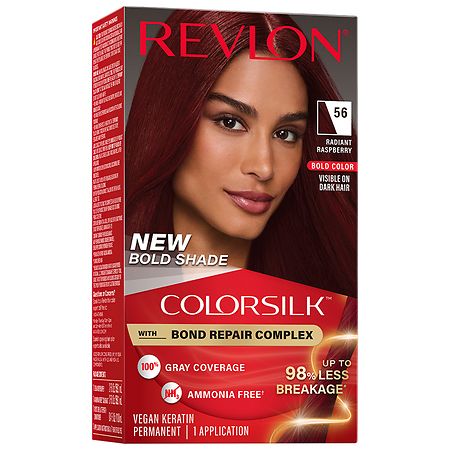 Revlon ColorSilk Bond Repair Complex Permanent Hair Color 56 Radiant Raspberry